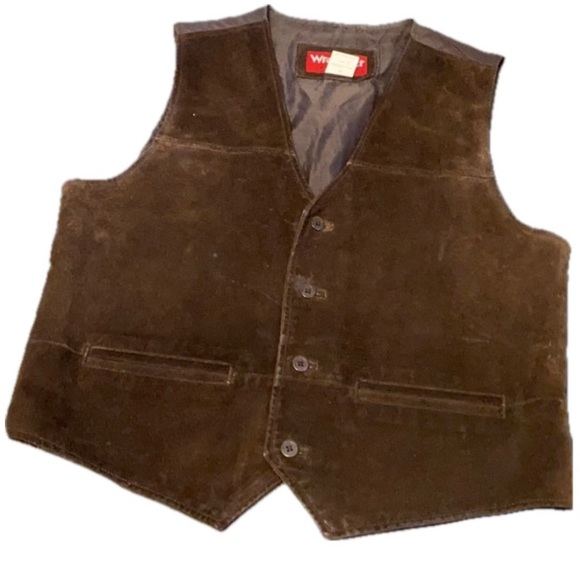 Wrangler Other - Vintage Wrangler Hero 💯 Genuine Leather Vest